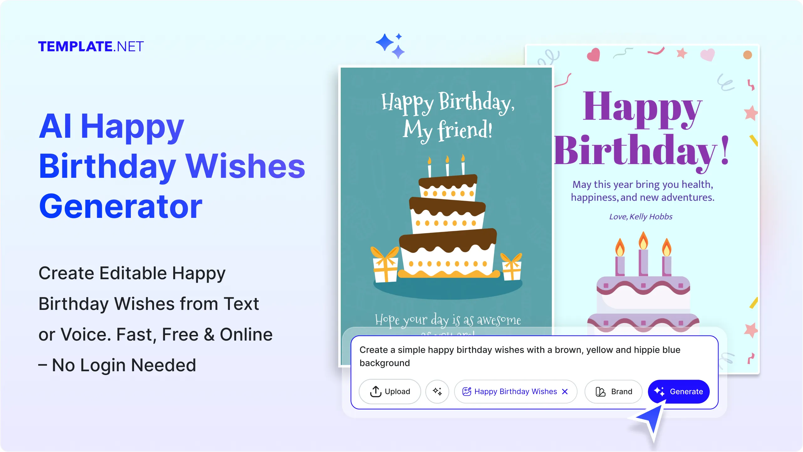 Free AI Happy Birthday Wishes Generator, Free Birthday Wishes Maker Online